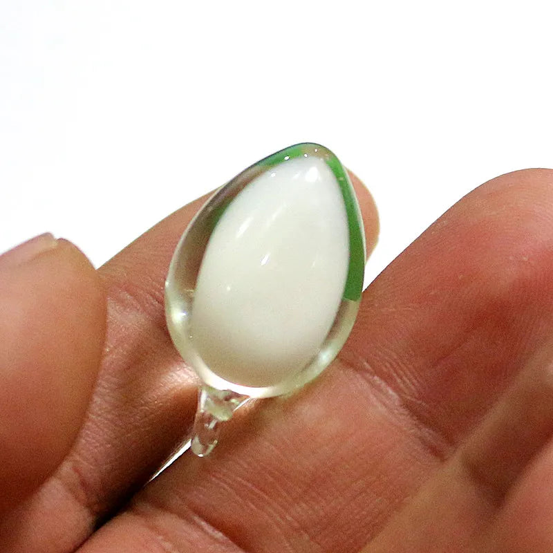 6pcs Hanging Christmas Glass Crafts Ornaments Cute Candy Cane Gloves Sock Xmas Tree Five Pointed Star Mini Pendants Accessories