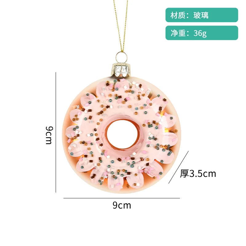 Christmas Decorative Glass Colored Fruit and Vegetable Series Creative Small Pendant Christmas Tree Pendant