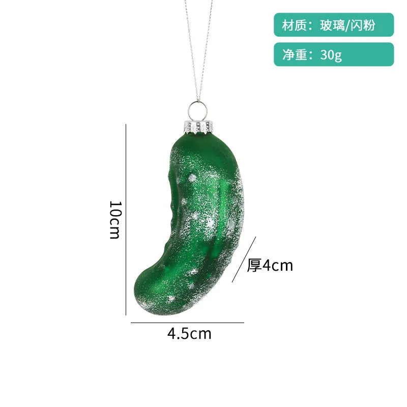 Christmas Decorative Glass Colored Fruit and Vegetable Series Creative Small Pendant Christmas Tree Pendant