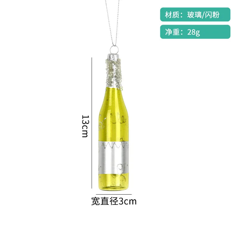 Christmas Decorative Glass Colored Fruit and Vegetable Series Creative Small Pendant Christmas Tree Pendant