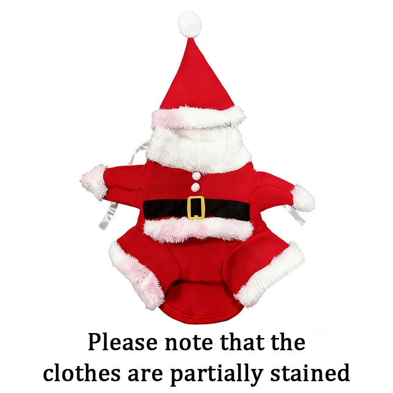 Holiday Cat Clothes Christmas Pet Dress Up Costumes Gifts Cute Festival Party Kitten Jumpsuits For Small Medium Dogs Cats Sphynx