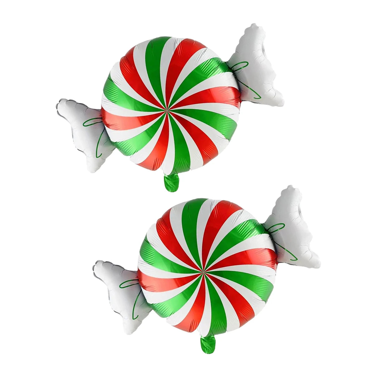 2/5pcs Red Green Christmas Ball Sahpe Foil Balloons Christmas Decorations for home store Party Supplies Navidad 2026 Decor