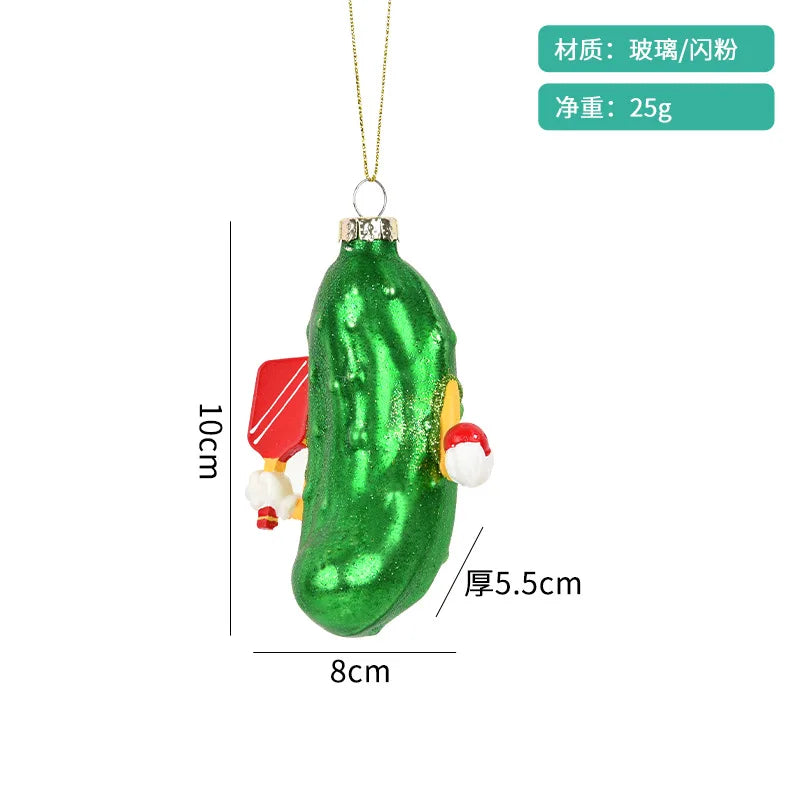 Christmas Decorative Glass Colored Fruit and Vegetable Series Creative Small Pendant Christmas Tree Pendant
