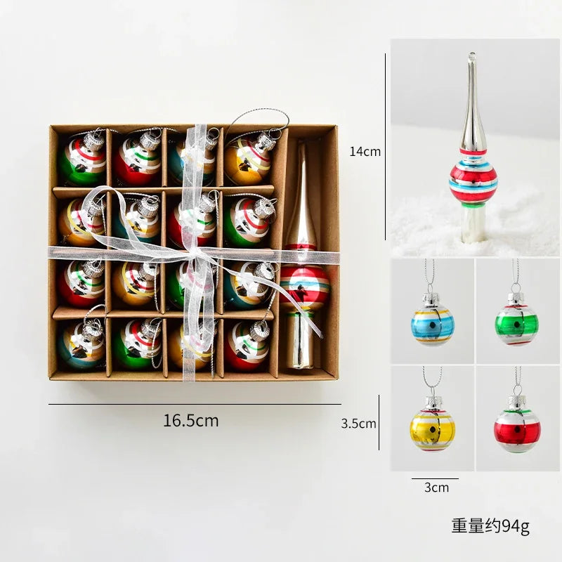 Christmas Set Glass Gingerbread Man Christmas Tree Ornaments Christmas Window Display Living Room Decorations Christmas Gifts