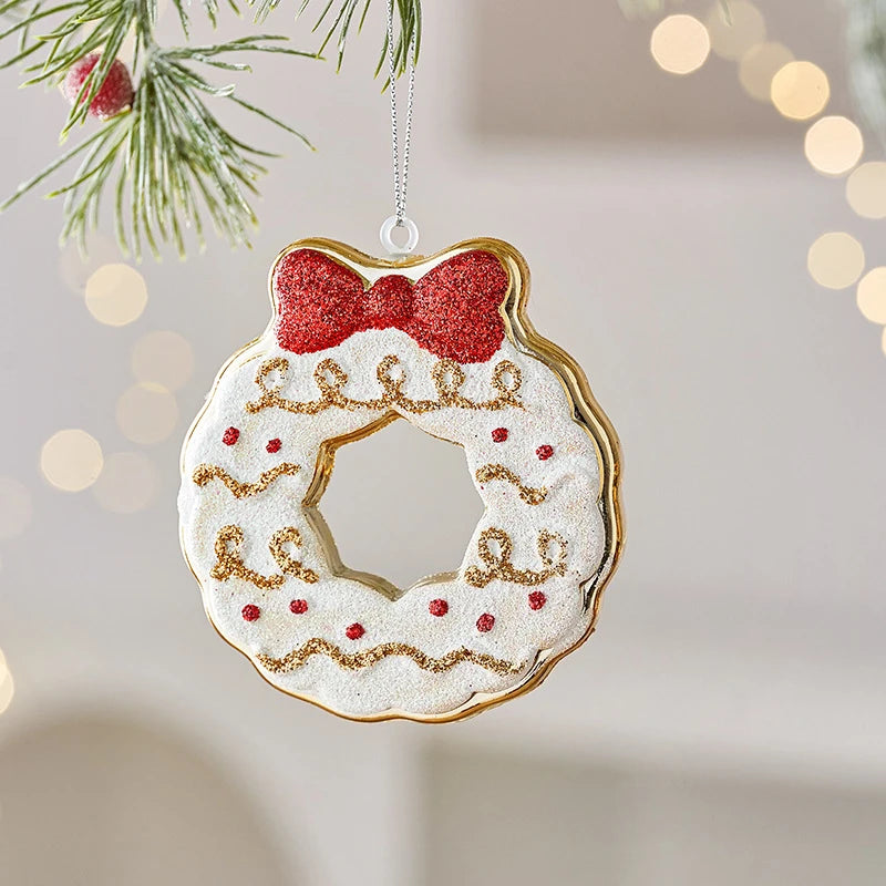 New Christmas Tree Decoration Pendant Creative Gift Package Bear Puppy Gingerbread Man Pendant Three-dimensional Pendant