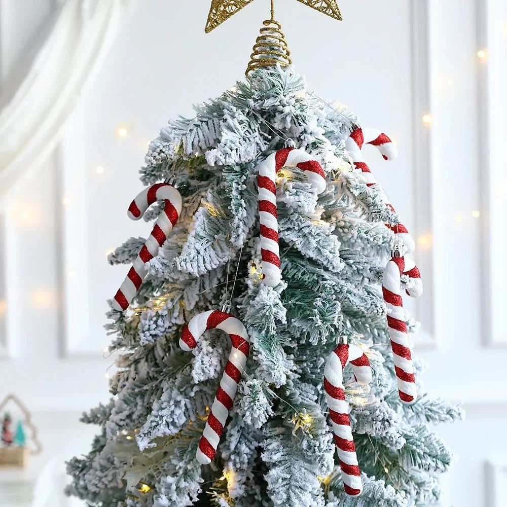 6Pcs Christmas Hanging Candy Balls Red White Candy Pendant Home Party Christmas Tree Decorations Navidad Winter New Year