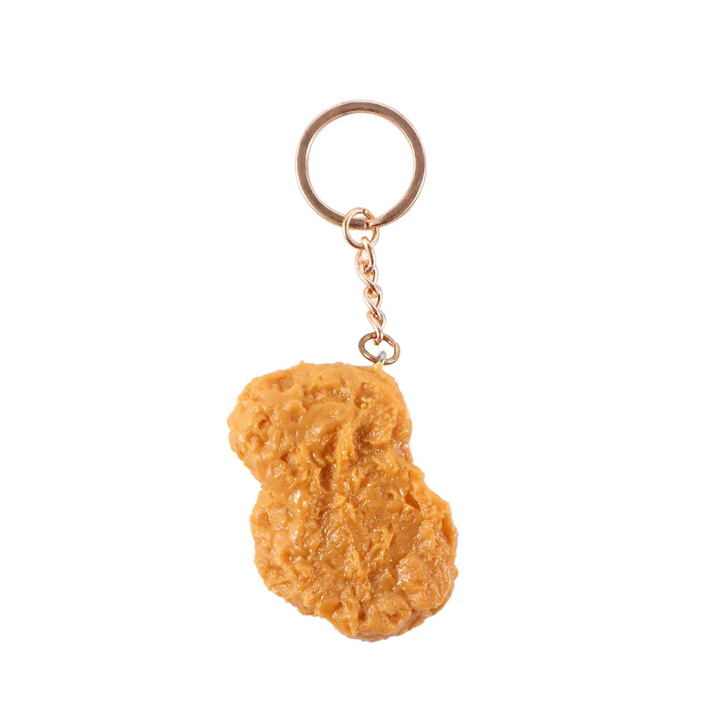 French Fries Fried Chicken Legs Fried Chicken Around Chicken Nuggets Key Rings Imitation Food Keychains Food Pendant Key Chains