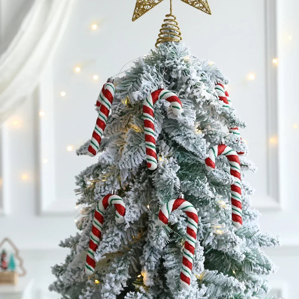 6Pcs Christmas Hanging Candy Balls Red White Candy Pendant Home Party Christmas Tree Decorations Navidad Winter New Year