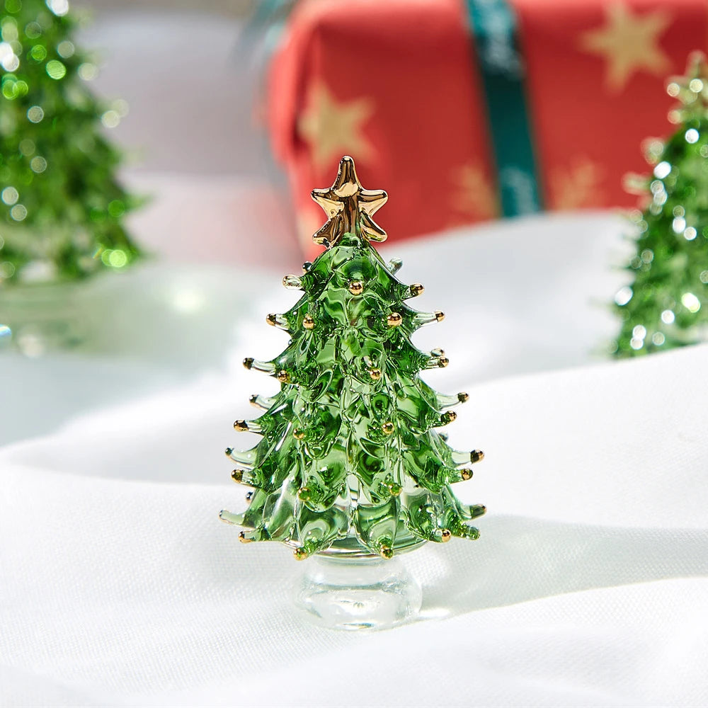 colored glaze Christmas Tree Decorations Elegant Exquisite Natural crystal Christmas Tree Ornaments Festival home furnishing